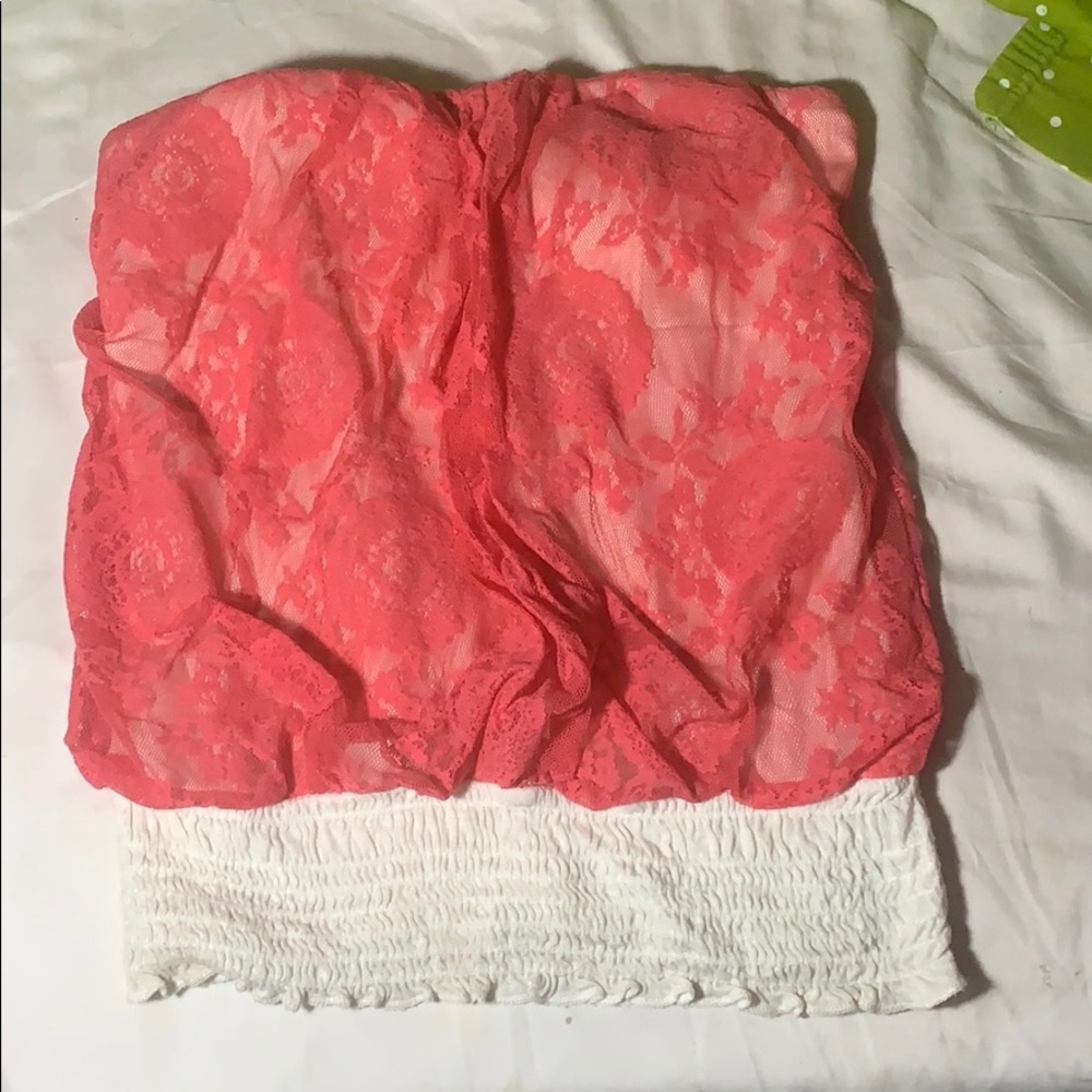 Strapless Pink shirt